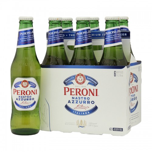 6PACK CERVEZA PERONI NASTRO AZURRA 330ml