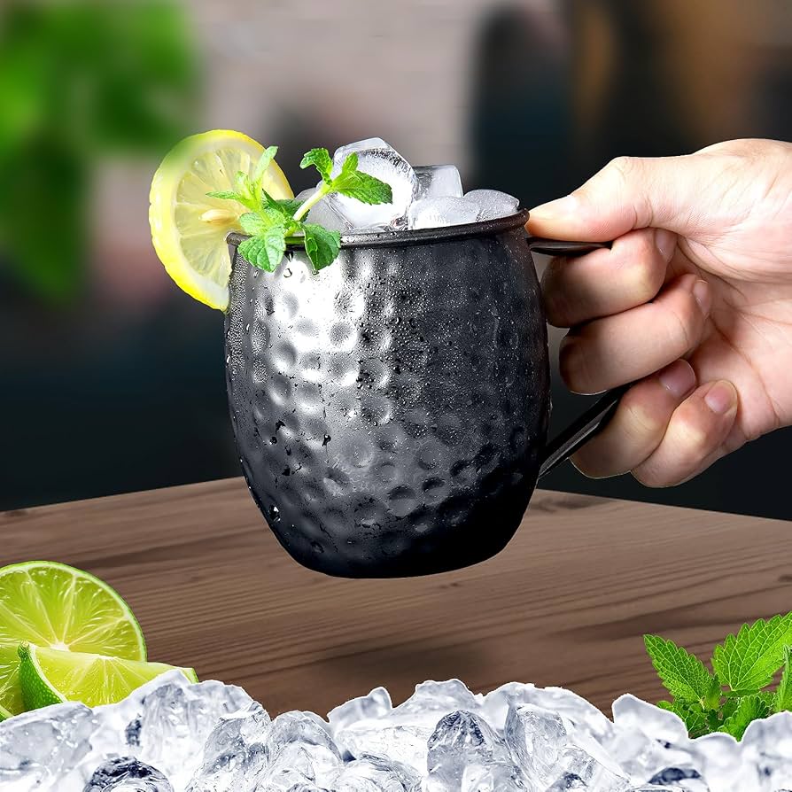 JARRA MOSCOW MULE NEGRA MARTILLADA 550ml