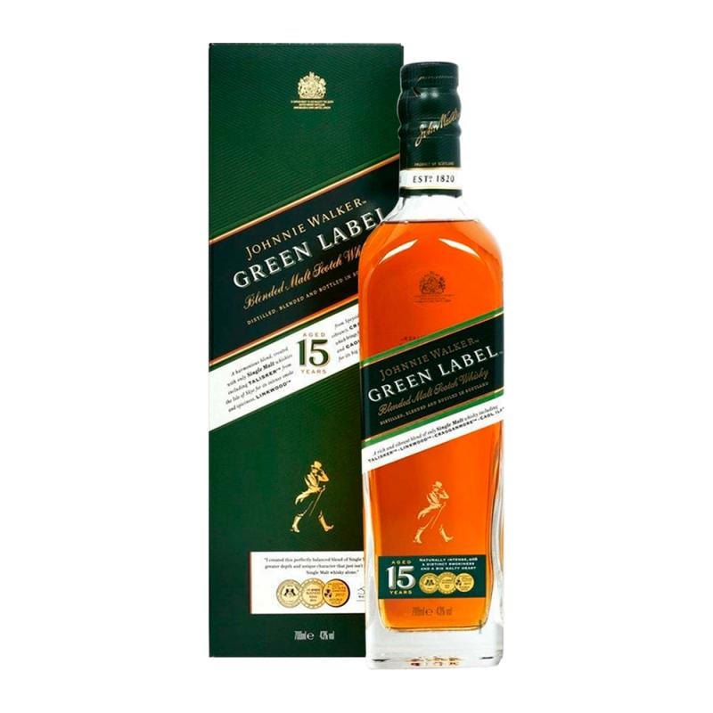 WHISKY JOHNNIE WALKER GREEN LABEL 750ML